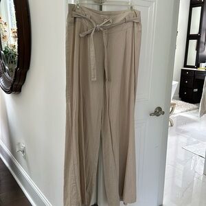 Tan pants. Cotton linen-like